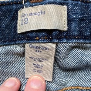 Gap Kids Boys Jeans Size 12 Slim Straight Adjustable Waist